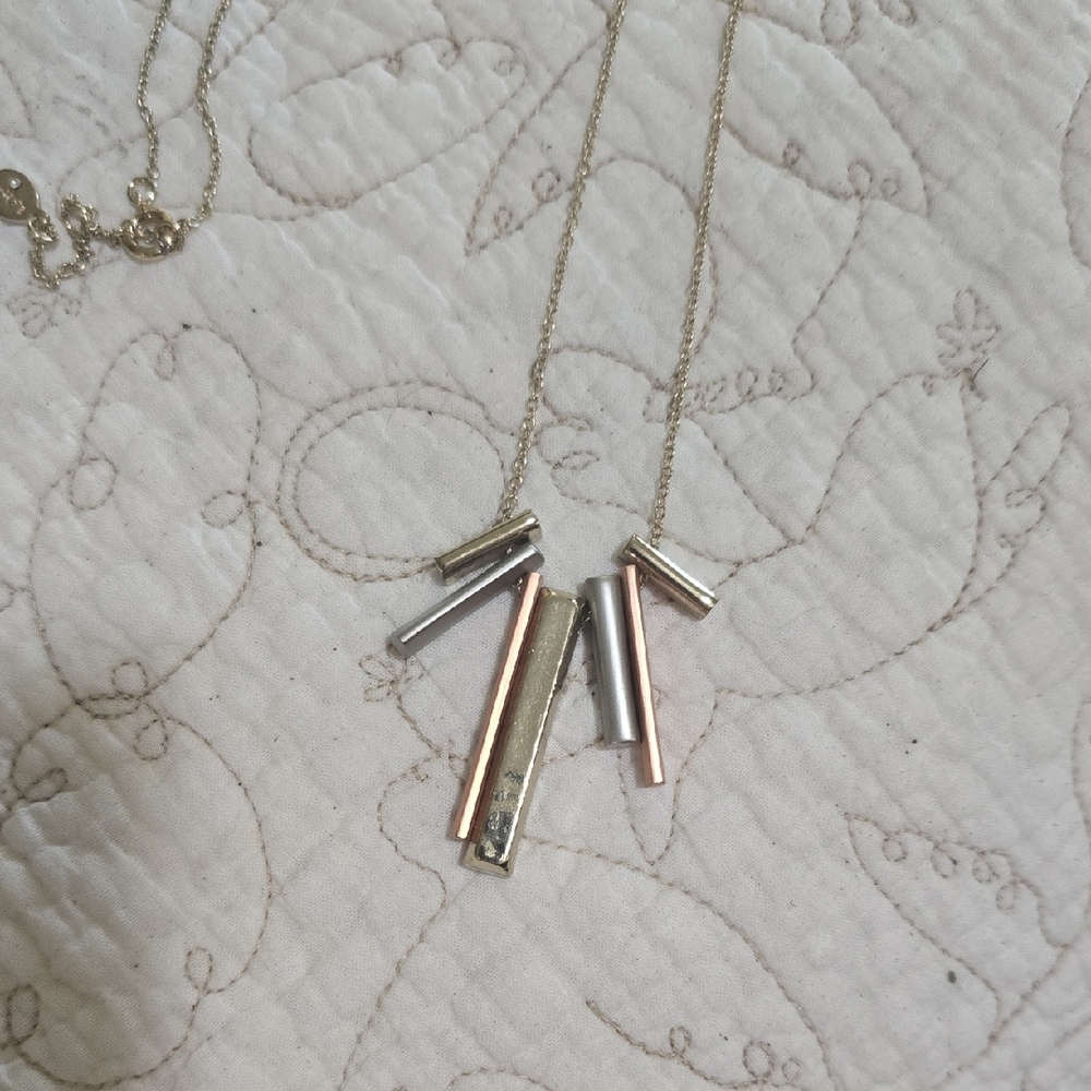 LOFT Gold and Silver Bar Necklace